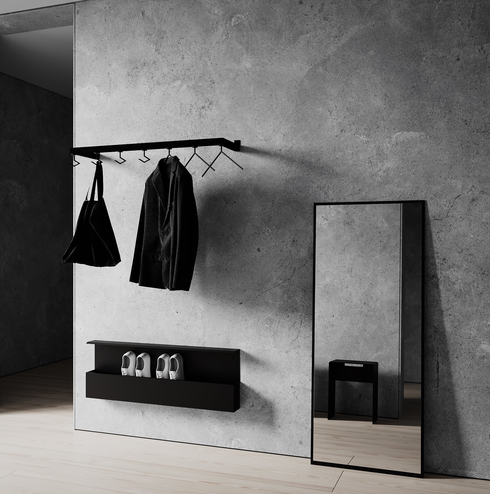 Wall-Mounted Shoe Racks Shoe Shelf for Minimalistic Storage